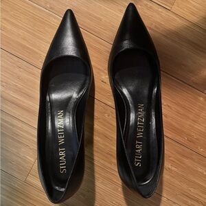 Stuart Weitzman Sleek Black Pointed Heels